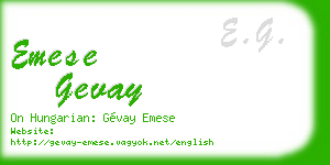 emese gevay business card